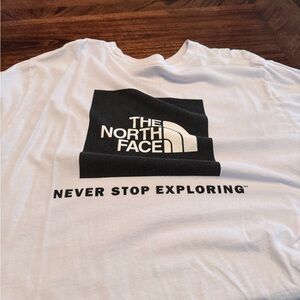 The North Face White Tee with Black Logo
